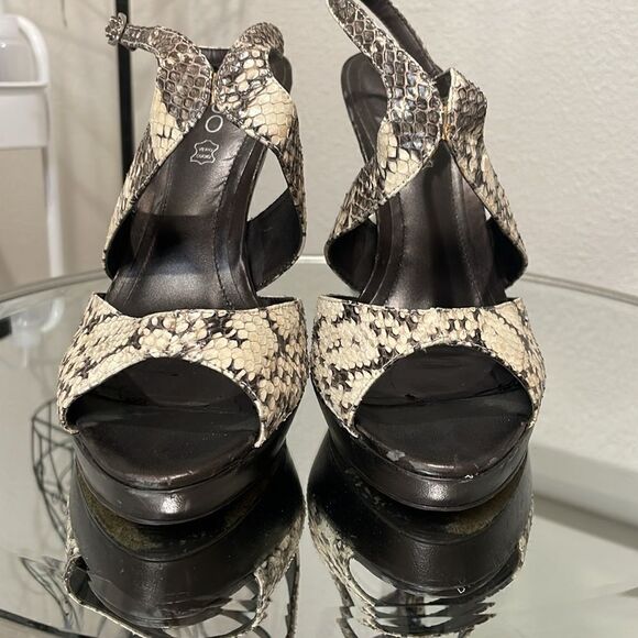 Aldo snake skin strappy heel | size 8/39 - Picture 9 of 9
